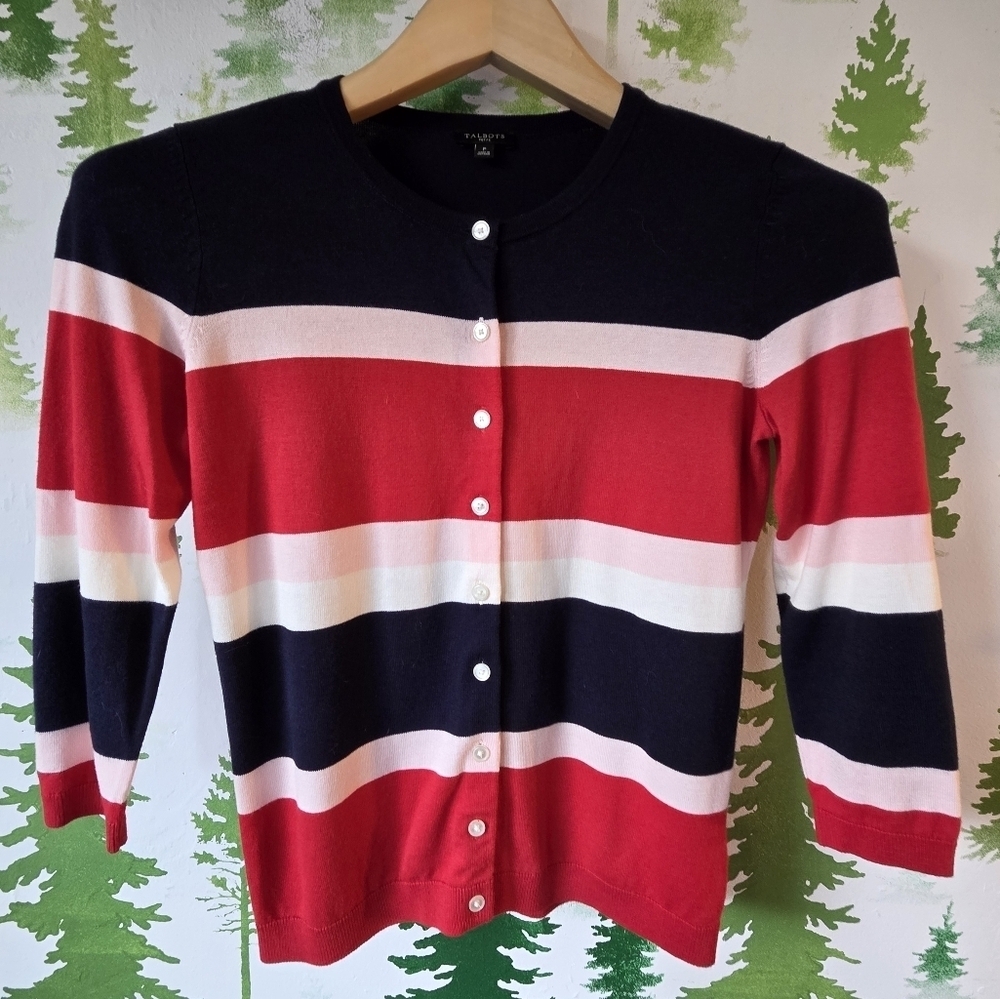 Talbots Cardigan - Three-Quarter Sleeves.